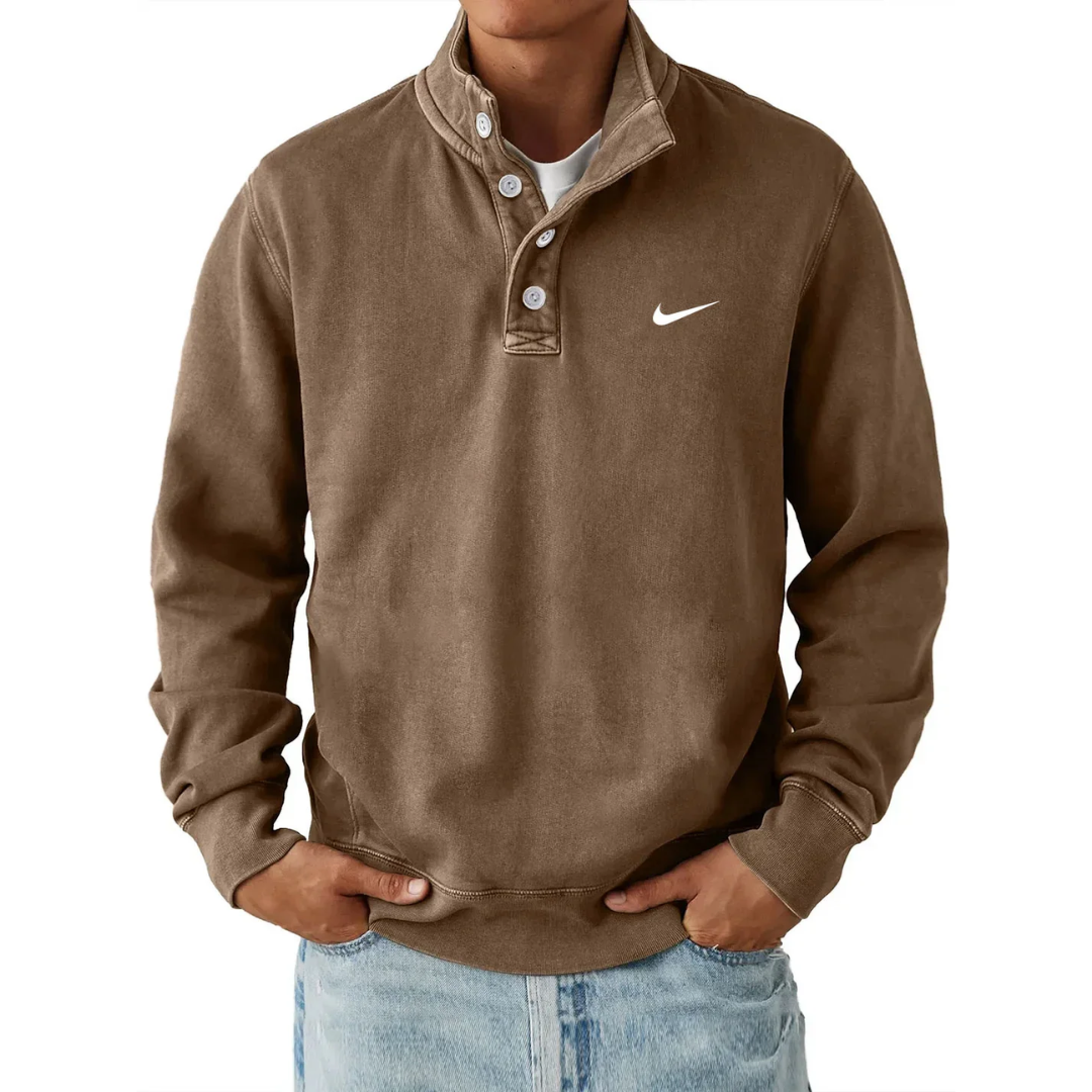 NK Klassisk Knappkrage Sweatshirt