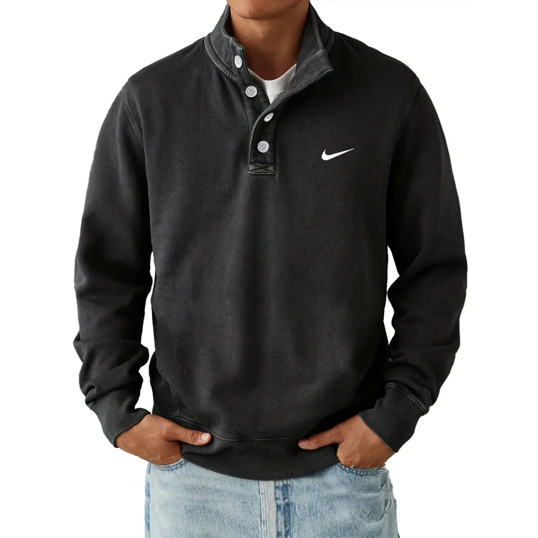 NK Klassisk Knappkrage Sweatshirt