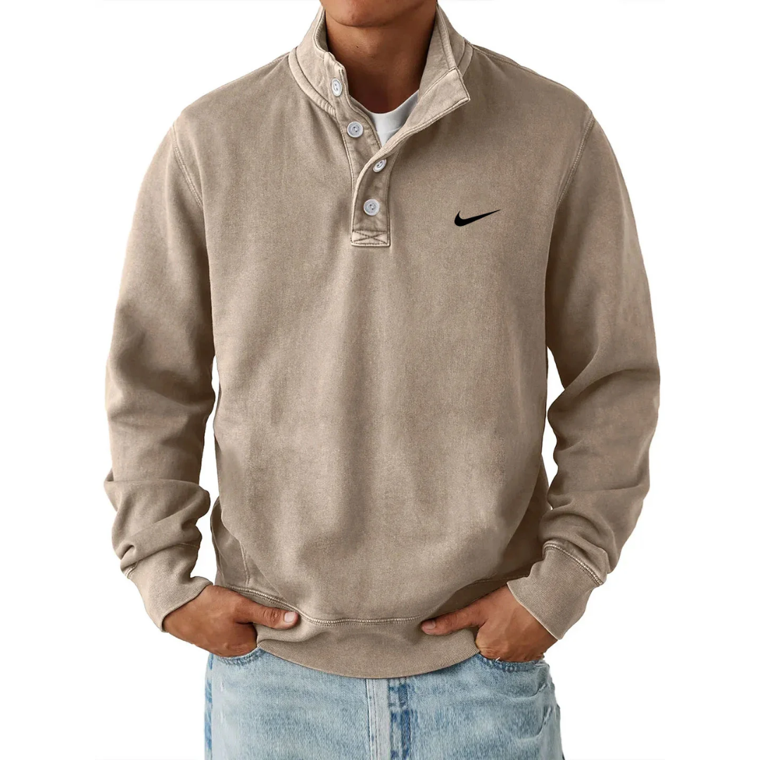 NK Klassisk Knappkrage Sweatshirt