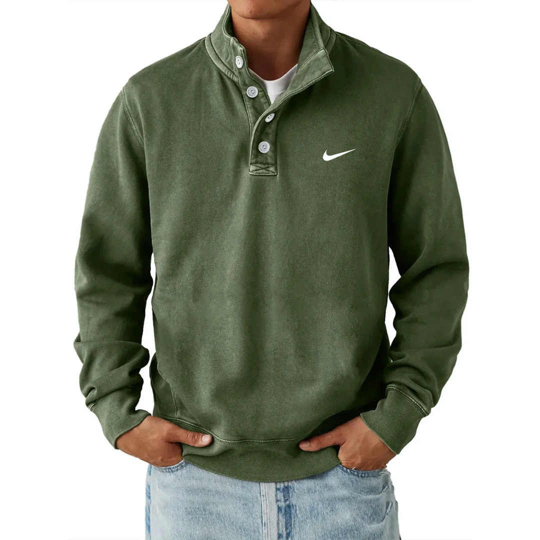 NK Klassisk Knappkrage Sweatshirt