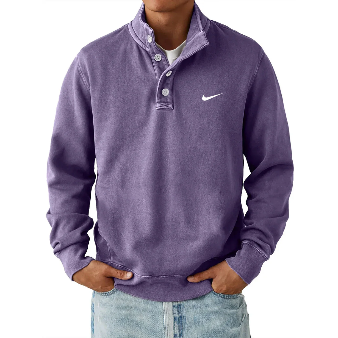 NK Klassisk Knappkrage Sweatshirt