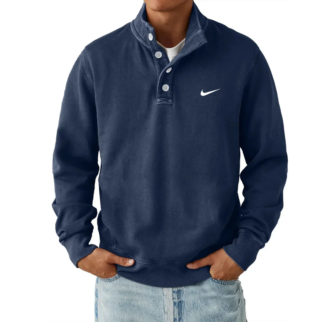NK Klassisk Knappkrage Sweatshirt