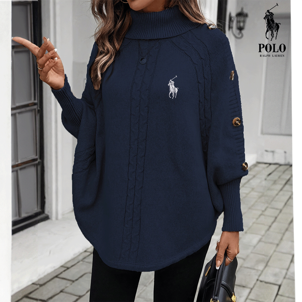 RL – Elegant strikkeponcho-genser