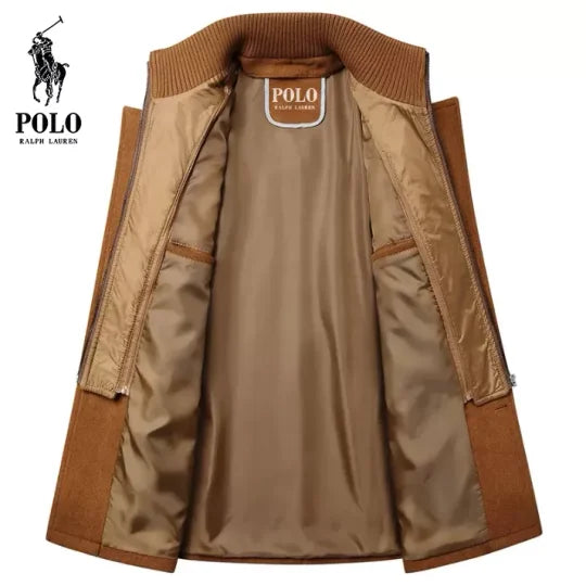 Trendy ulltrenchcoat for menn