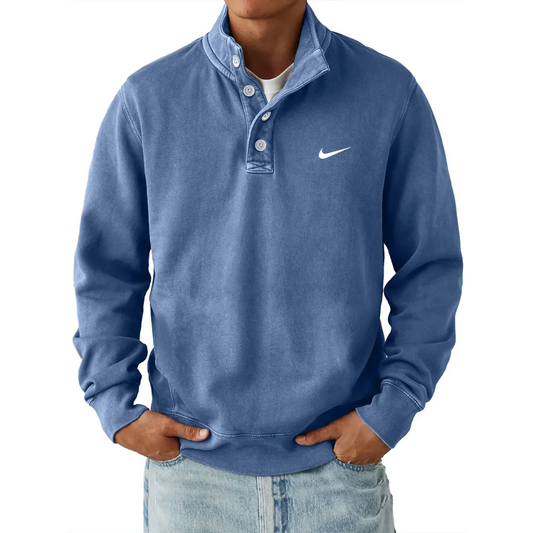 NK Klassisk Knappkrage Sweatshirt