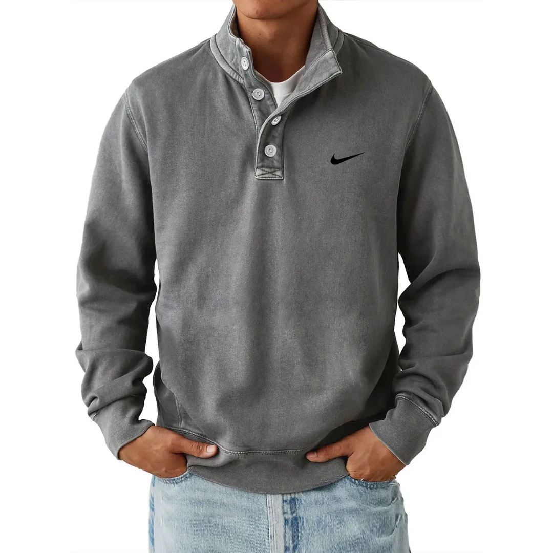 NK Klassisk Knappkrage Sweatshirt