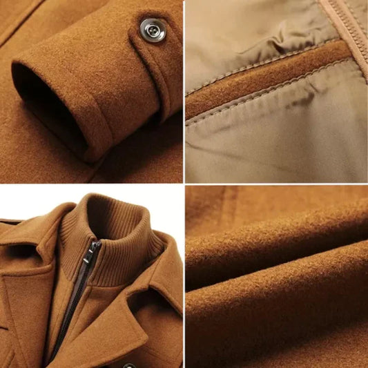 Trendy ulltrenchcoat for menn