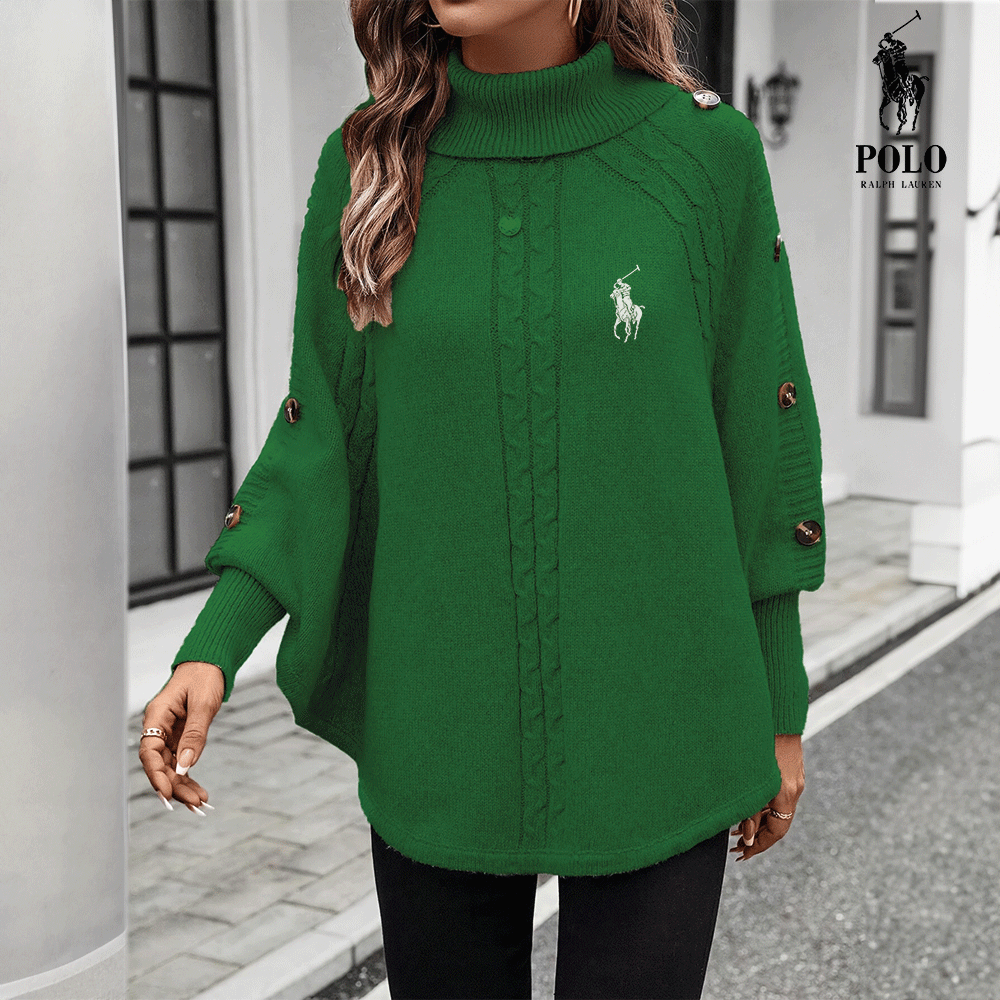 RL – Elegant strikkeponcho-genser