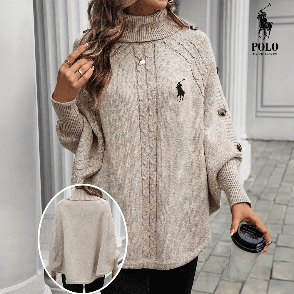RL – Elegant strikkeponcho-genser