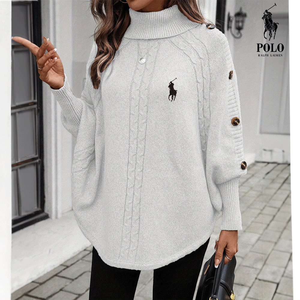 RL – Elegant strikkeponcho-genser